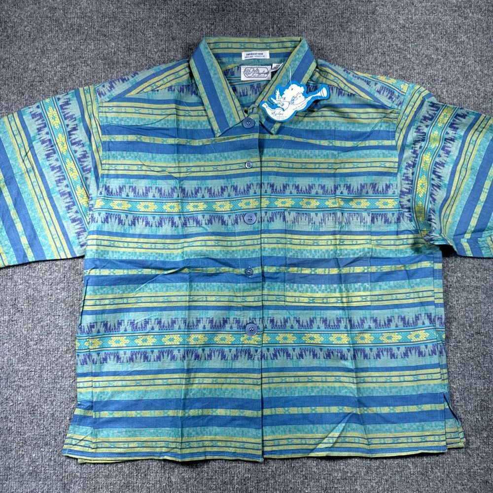 Vintage Angelique Unisex Top Sz L Copyright 1990 Shoulder‎ Pads